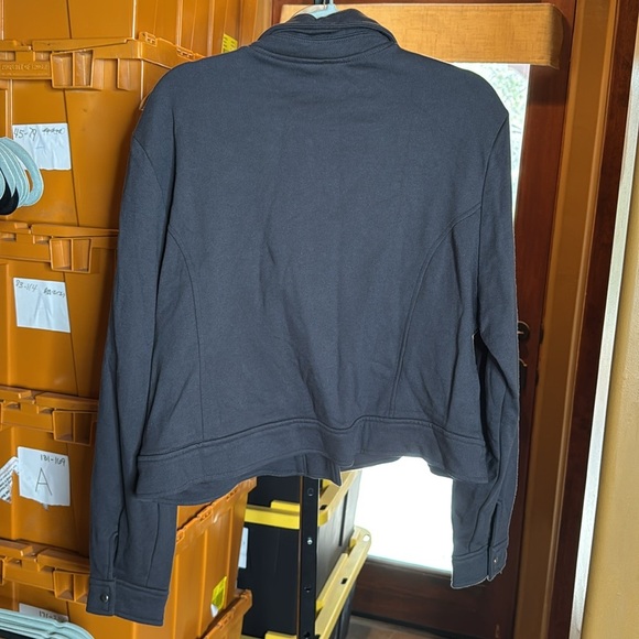 NWT LuLaRoe Presley Moto Charcoal Gray Jacket Asymmetrical Zipper Size 2XL - Picture 8 of 8